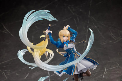 Honkai Star Rail x Fate stay night Unlimited Blade Works Saber 1/7 scale figure with blue outfit sword and translucent effect parts