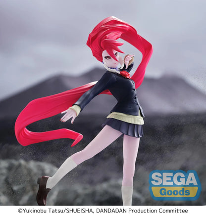 Dandadan Luminasta Aira Transformed Figure with flowing red hair in a dynamic action pose