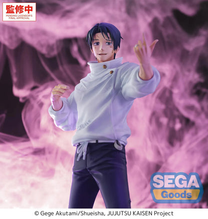 GigantiX Yuta Okkotsu Manifestation figure extending a ring-bearing hand, wearing a white jacket and black trousers with white effects around his feet.