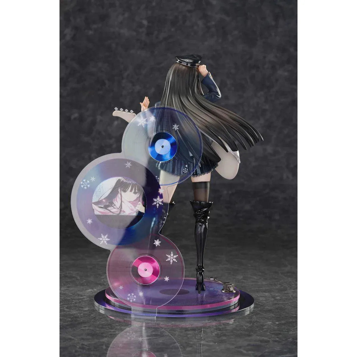 White Album 2 Kazusa Touma Reunion 1/6 Scale Figure with white electric guitar, black boots, music-disc backdrop, and stage-style display base