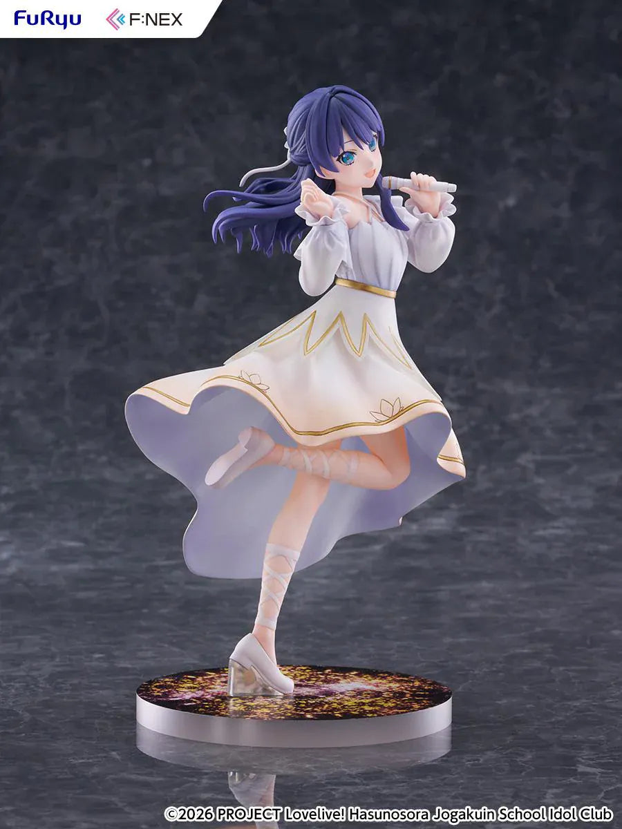 Love Live Hasunosora Girls' High School Idol Club Sayaka Murano 1/7 Scale Figure in white idol dress with flowing blue hair