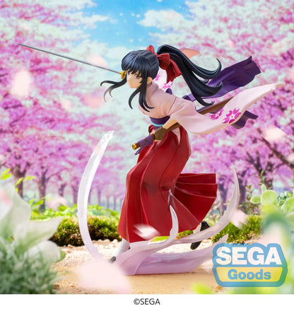 Sakura Wars Sakura Shinguji Luminasta figure in dynamic sword pose with flowing kimono and effect base