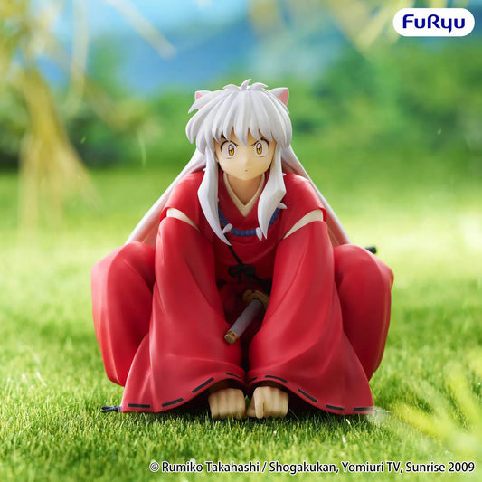 InuYasha Inuyasha Vol. 2 Noodle Stopper Figure featuring Inuyasha in his red robe with silver hair and dog ears seated on a display bowl.