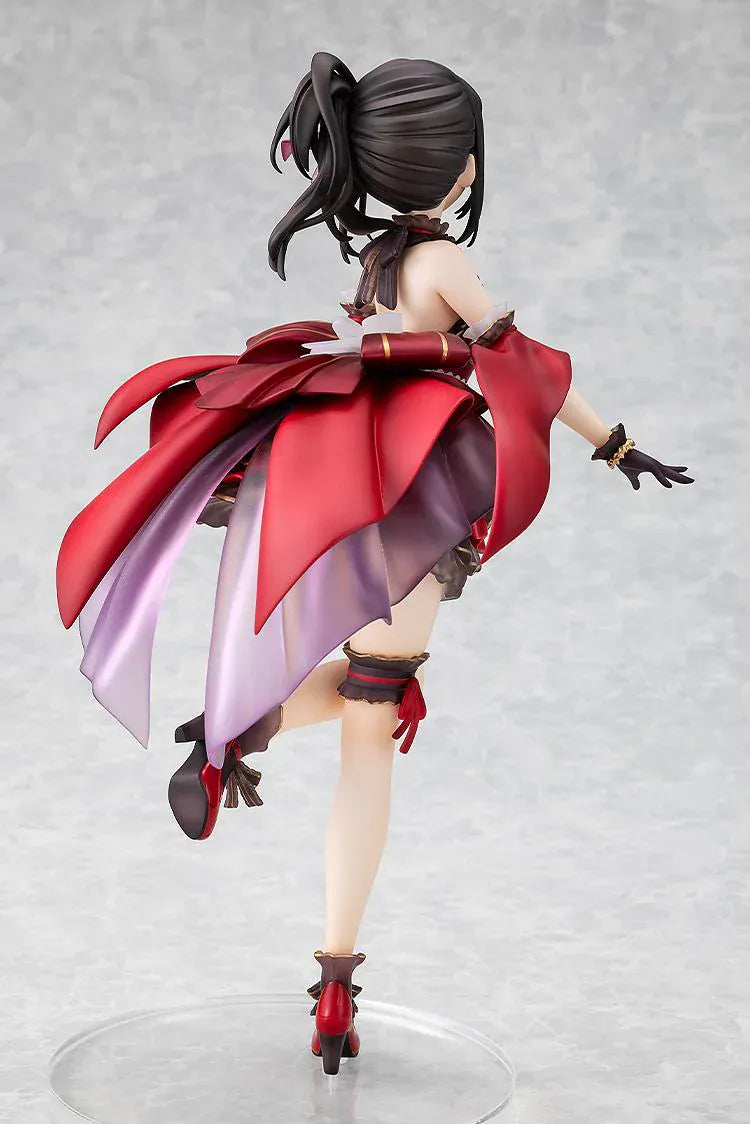 Love Live Sunshine Dia Kurosawa Love Live Days 5th Anniversary Ver. 1/7 Scale Figure featuring Dia in a red idol outfit with black and gold accents, ribbon details, and cheerful performance pose.