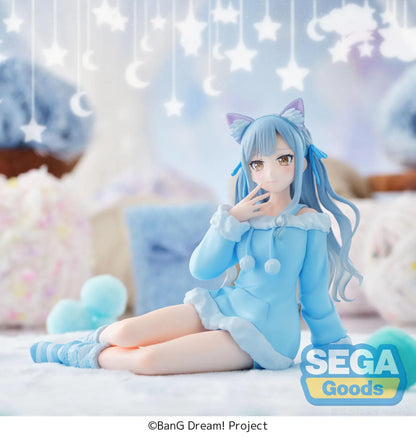 BanG Dream Yumemirize Sakiko Togawa Pajama Party Figure in blue pajamas with cat ears and striped socks