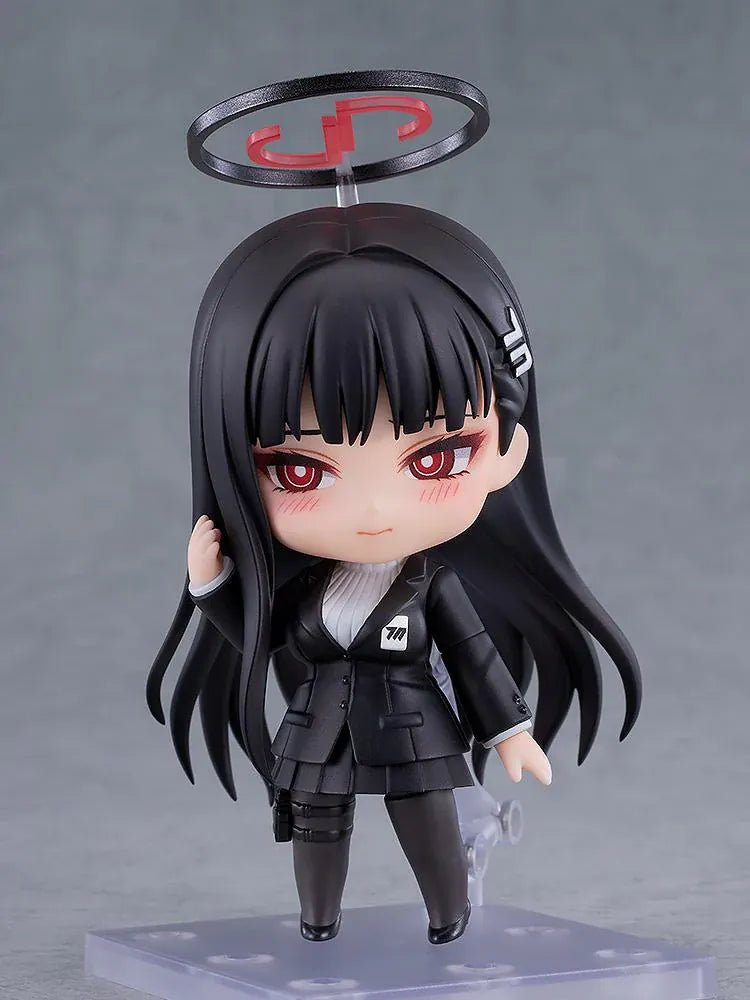 Rio Tsukatsuki Nendoroid Blue Archive figure with black outfit and halo accessory
