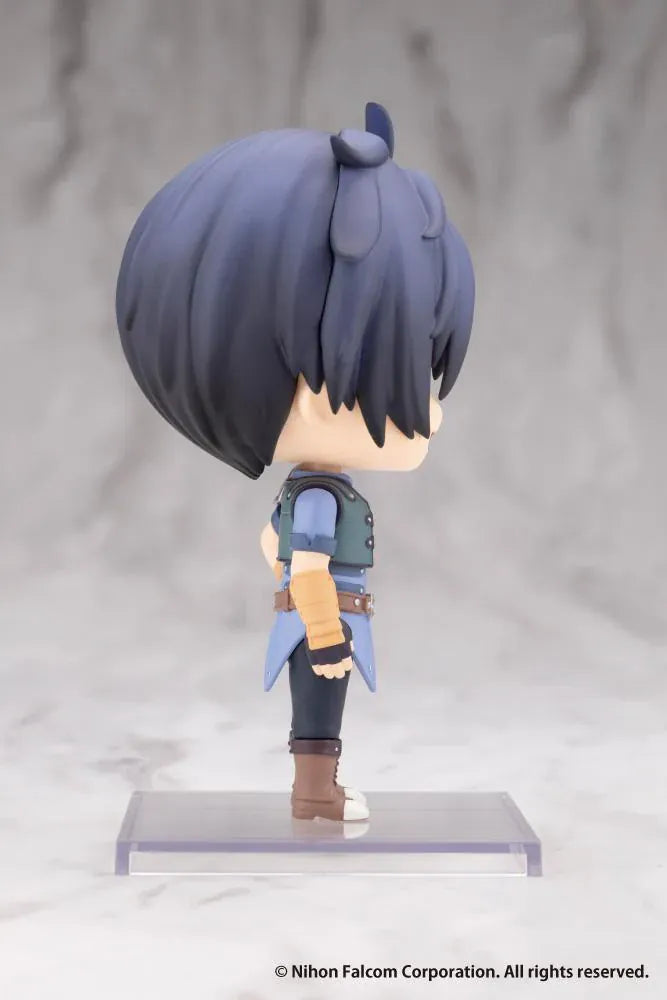 Trails in the Sky Oshi Works Mini Joshua Bright figure with dark blue hair, golden eyes, blue outfit, tan arm guards, and brown boots.