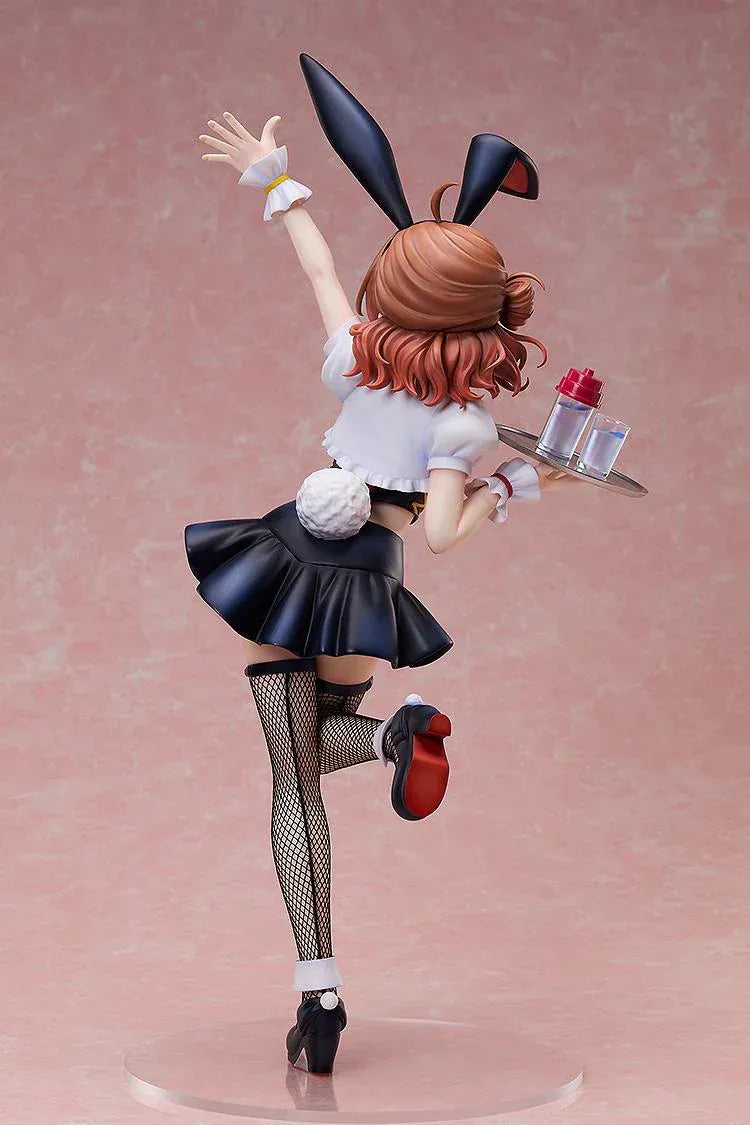 The Idolmaster Gakuen B-Style Ume Hanami Bunny Ver 1/4 scale figure holding a tray and waving in dynamic pose