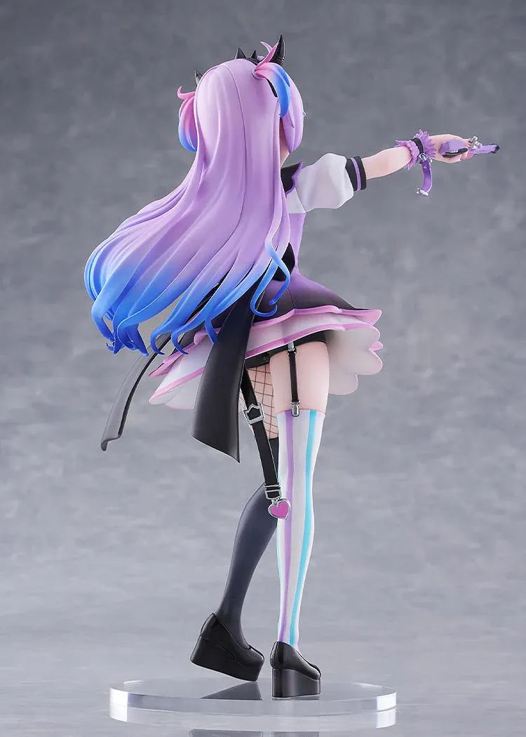 NEEDY GIRL OVERDOSE Purple Lollipop 1/7 scale figure featuring a dynamic pose, gradient purple hair, and a detailed pastel outfit