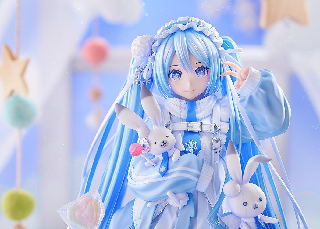 Vocaloid Snow Miku Yukiiro Pop Ver. 1/7 scale figure with pastel winter outfit and bunny accessories