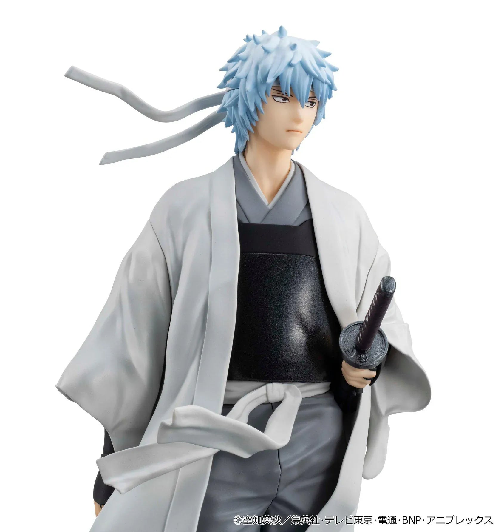 Gintama G.E.M. Carat Series Gintoki Sakata Joi-Shishi Ver. figure wearing traditional white and gray attire with a katana
