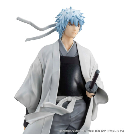Gintama G.E.M. Carat Series Gintoki Sakata Joi-Shishi Ver. figure wearing traditional white and gray attire with a katana