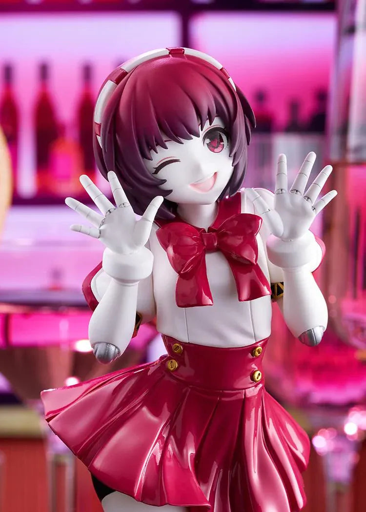 VA-11 HALL-A POP UP PARADE Dorothy Haze Another Skin Ver. L Size Figure in a glossy red and white outfit with a playful winking pose