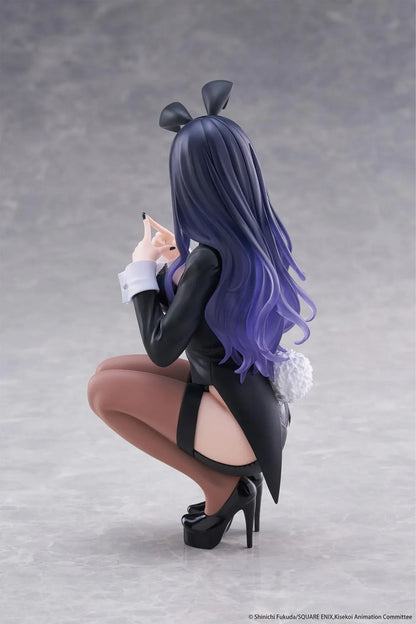 My Dress-Up Darling Desktop Cute Figure Marin Kitagawa Arisa Izayoi Ver. with purple hair, black bunny-style outfit, headband, and crouching pose