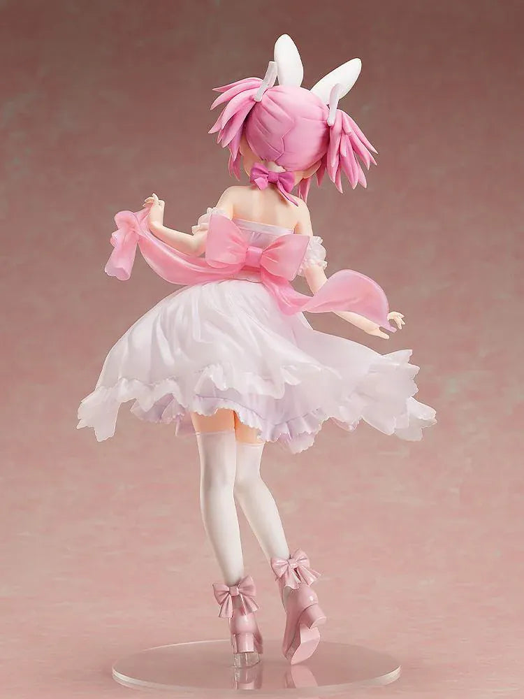 Puella Magi Madoka Magica Madoka Kaname Rabbit Ears Ver. 1/4 Scale Figure in a pale pink dress with bunny ears and ribbon shoes