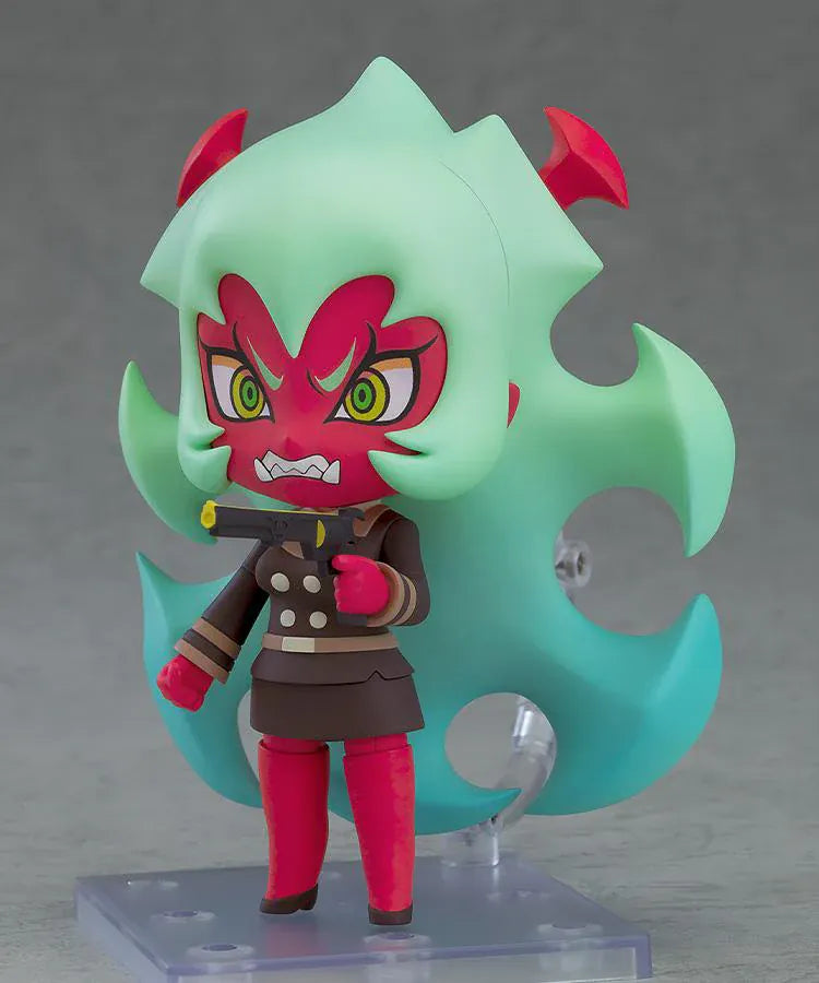 New Panty and Stocking with Garterbelt Nendoroid Scanty anime figure with mint green hair and whip accessory