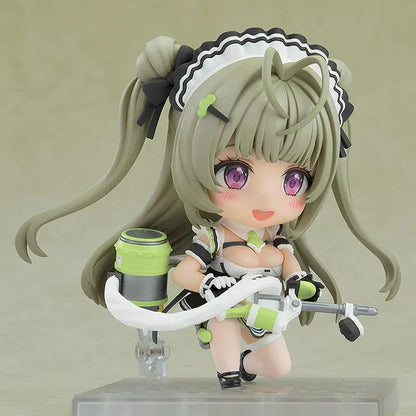 Goddess of Victory Nikke Nendoroid No.2922 Soda chibi figure in maid outfit with long twin tails and purple eyes