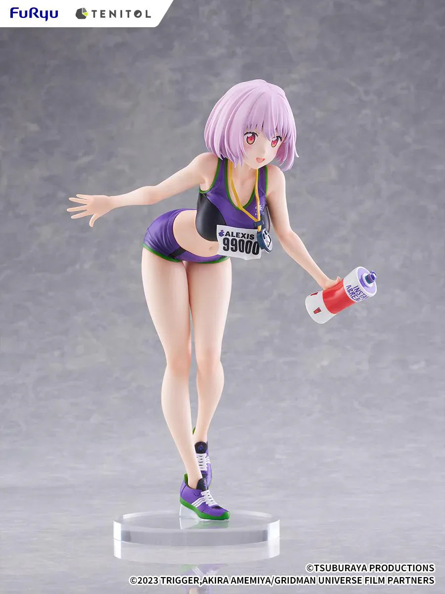 Gridman Universe Tenitol Tall Akane Shinjo Sportswear Ver. Figure in purple athletic outfit holding a water bottle