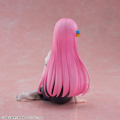 Bocchi the Rock Hitori Gotoh Casual Wear Ver 1/6 scale figure kneeling in café outfit with long pink hair