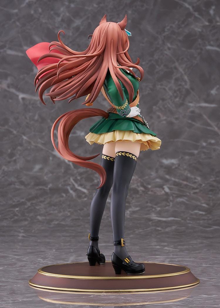 Uma Musume Pretty Derby Symboli Rudolf Signature Racewear Ver 1/7 scale figure wearing green uniform with red cape.