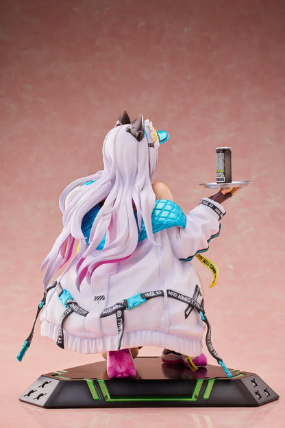 Meido-Busou Ax Street version 1/4 scale figure in crouching pose wearing streetwear maid outfit with sneakers and futuristic base