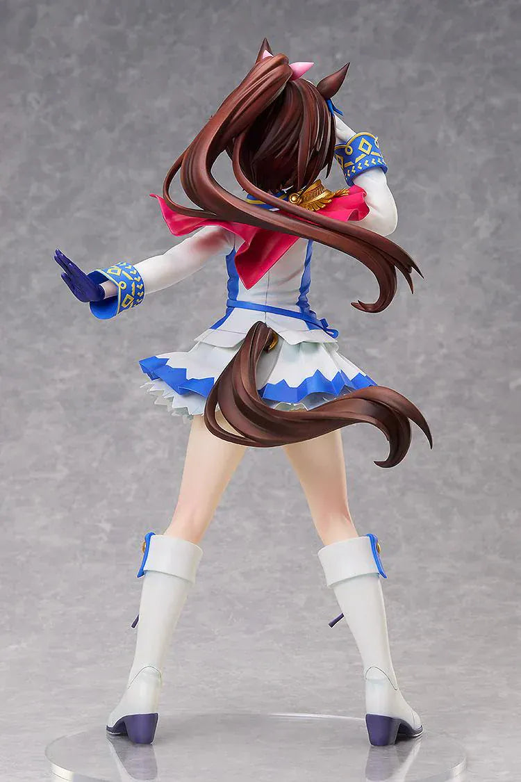 Uma Musume Pretty Derby B-Style Tokai Teio 1/4 scale figure in blue and white idol uniform saluting with a wink
