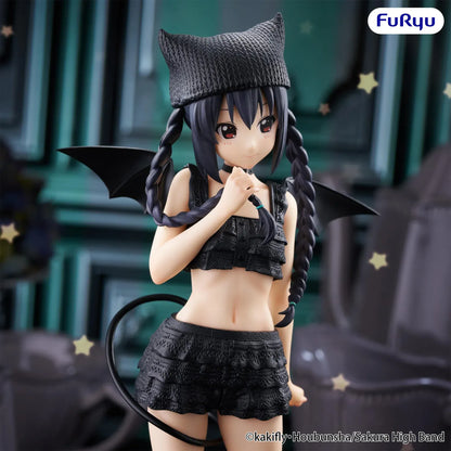 K-On! BiCute Dark Azusa Nakano Figure with black outfit, braided hair, cat-ear style hat, wings, and gothic-inspired design