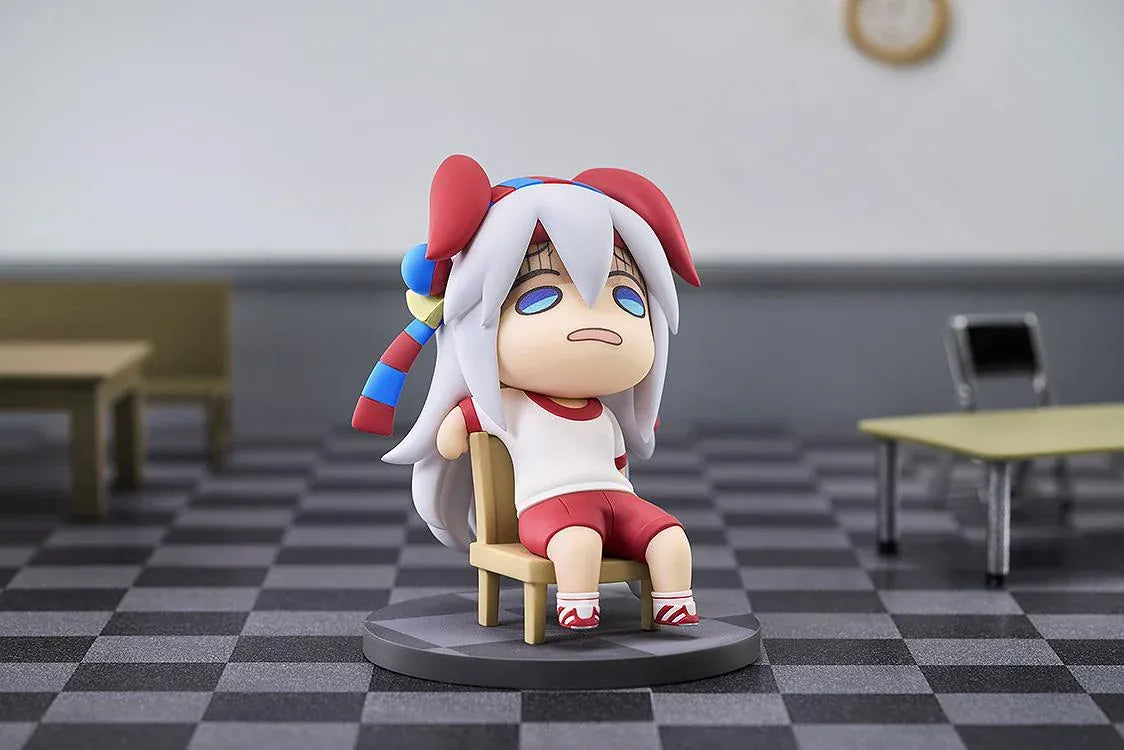 Umamusume Cinderella Gray Mini Memory Nervous Tama-chan chibi figure sitting on a classroom chair