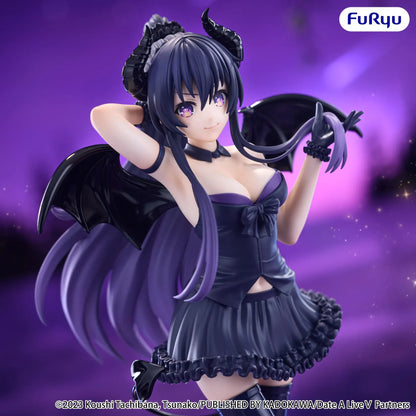 Date A Live V BiCute Dark Tohka Yatogami figure with purple hair, curved horns, black wings, a ruffled outfit, and tall boots.