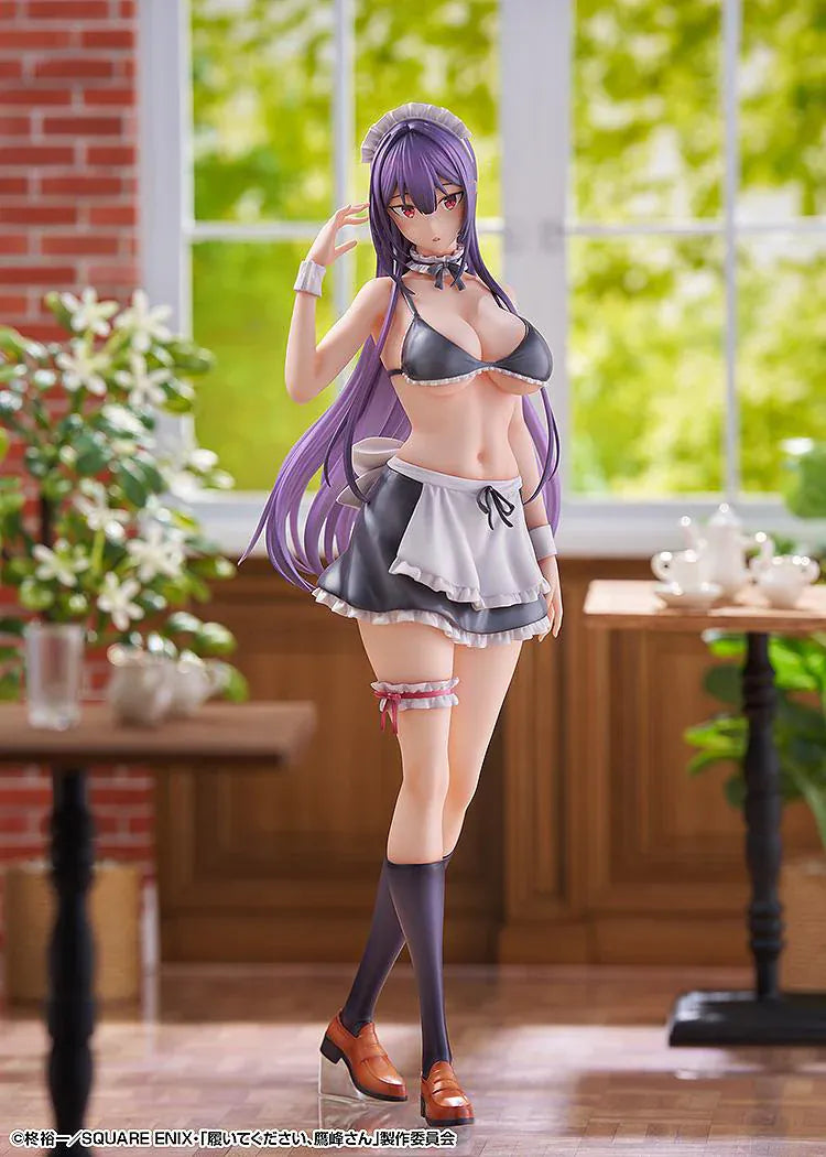 Please Put Them On, Takamine-san Takane Takamine 1/6 Scale Figure featuring Takane with long purple hair, red eyes, maid-inspired outfit, apron details, and elegant display pose.