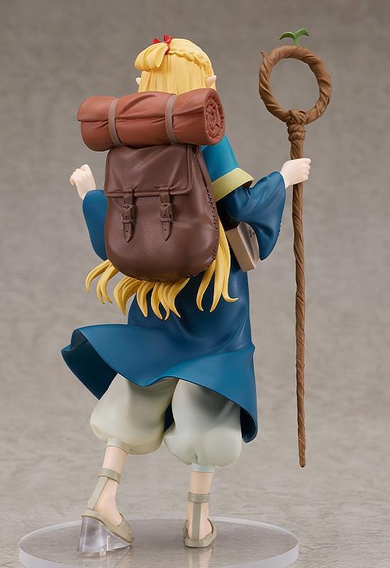 Delicious in Dungeon Pop Up Parade Marcille figure holding a staff with blue robe and smiling expression