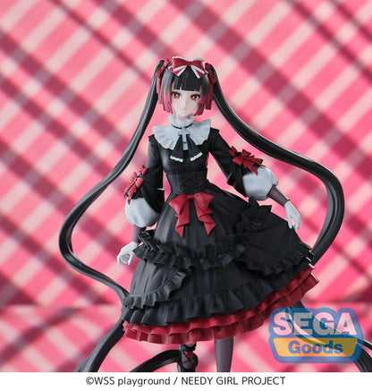 Needy Girl Overdose XStellar Michia Gokubara anime figure in gothic lolita dress on heart-shaped base
