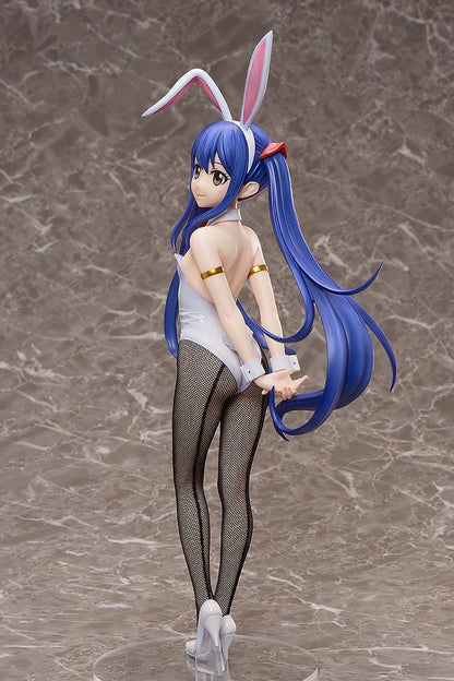FAIRY TAIL Wendy Marvell Bunny Ver. 1/4 Scale Figure with blue hair white bunny outfit and tall bunny ears