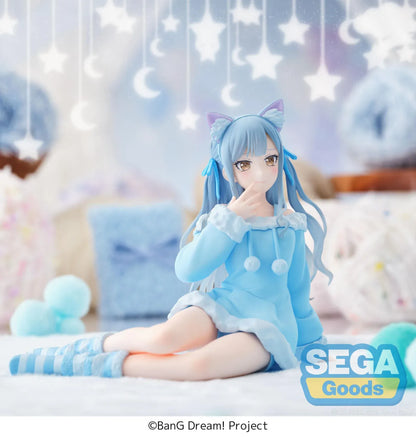 BanG Dream Yumemirize Sakiko Togawa Pajama Party Figure in blue pajamas with cat ears and striped socks