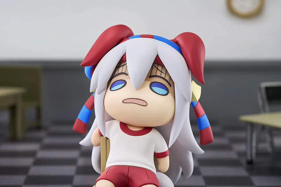 Umamusume Cinderella Gray Mini Memory Nervous Tama-chan chibi figure sitting on a classroom chair