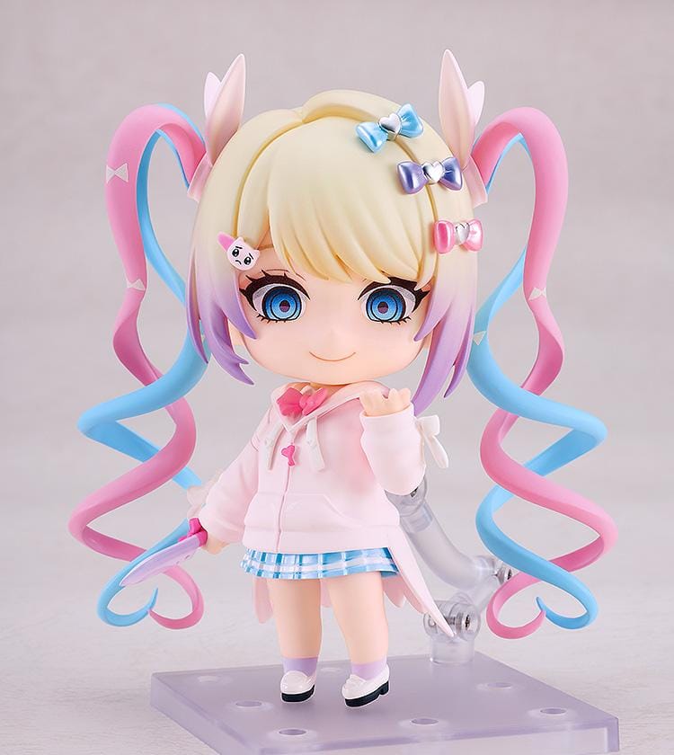 Needy Streamer Overload Nendoroid No.2869 OMGKawaiiAngel (Outing Ver.) figure featuring pastel twin-tails and pink plush accessory