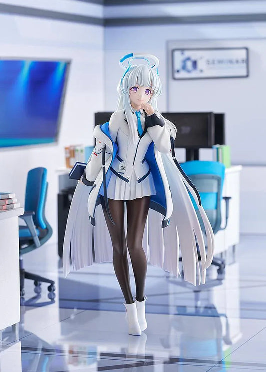 Blue Archive G.S. Collection Noa Classified Record 1/7 scale figure wearing her Millennium Academy uniform with flowing silver hair