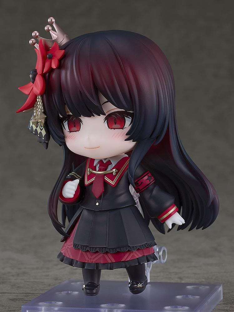 Magical Girl Witch Trials Nendoroid Hiro Nikaido figure with gothic outfit red eyes and floral crown accessory