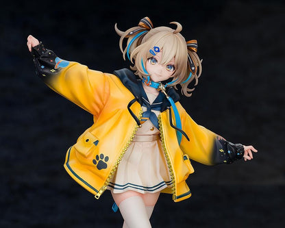 WeatherPlanet Appare Hinata 1/7 scale figure featuring Hinata in an oversized yellow jacket and dynamic balancing pose