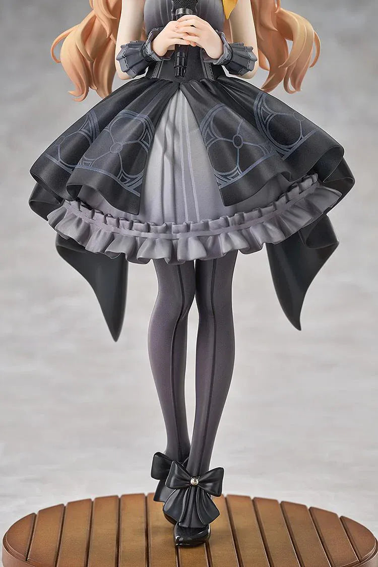 Blue Archive Mari Idol Memorial Lobby Ver 1/7 scale figure holding microphone in black dress