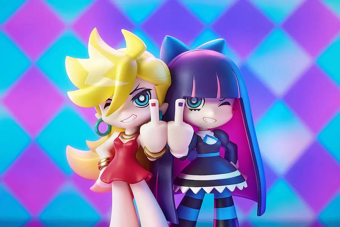 New Panty & Stocking with Garterbelt Mini Memory figure featuring chibi Panty and Stocking posing together on a colorful base.