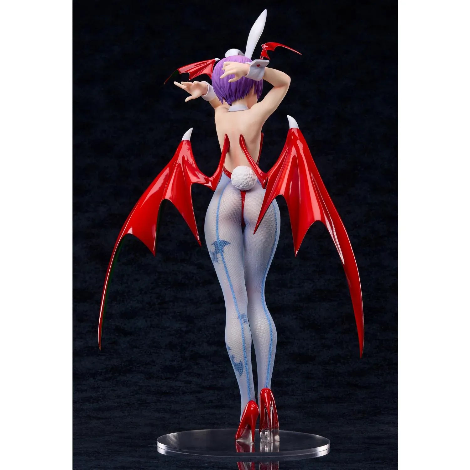 Darkstalkers Lilith Bunny Ver. 1/4 scale figure featuring a glossy bunny outfit, bat wings, and fishnet stockings
