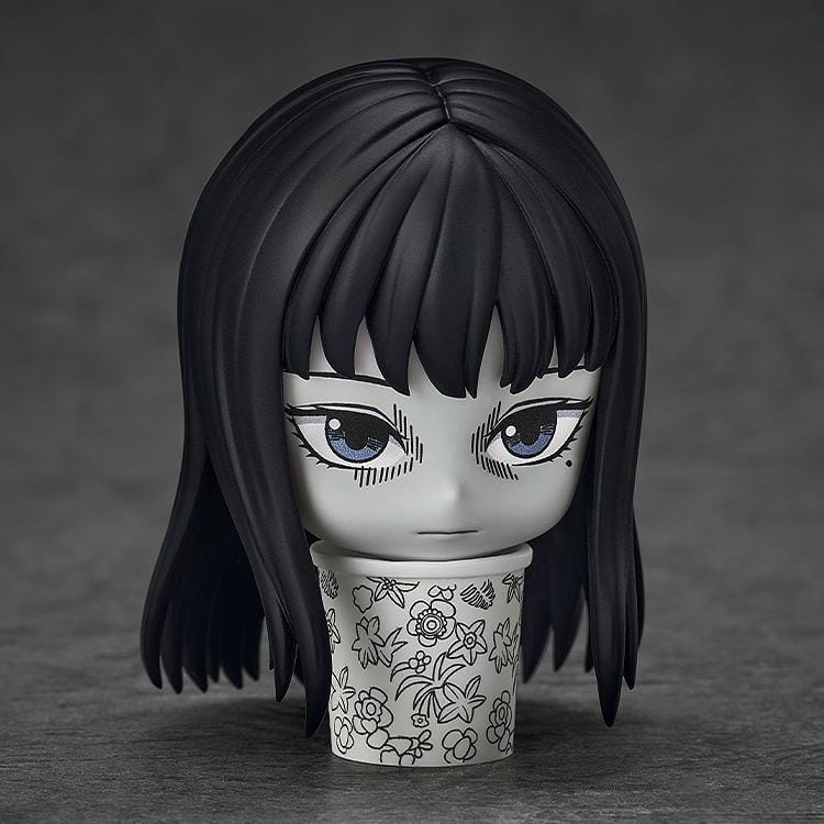 Junji Ito Maniac Nendoroid Tomie chibi horror figure with long black hair and monochrome dress