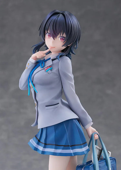I Made Friends with the Second Prettiest Girl in My Class Umi Asanagi 1/7 Scale Figure featuring Umi in a school uniform with short dark hair, blue skirt, knee-high socks, and school bag.
