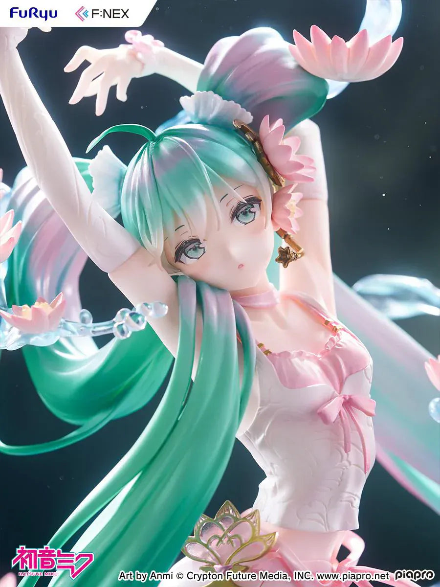 Vocaloid Hatsune Miku Water Lily Ver. 1/7 scale figure with flowing hair translucent water effects and lotus flowers