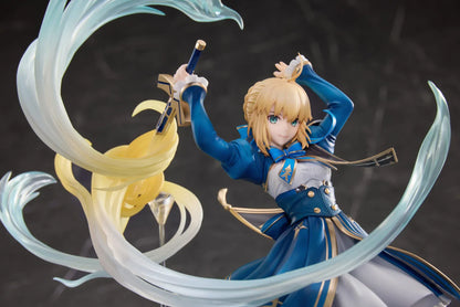 Honkai Star Rail x Fate stay night Unlimited Blade Works Saber 1/7 scale figure with blue outfit sword and translucent effect parts