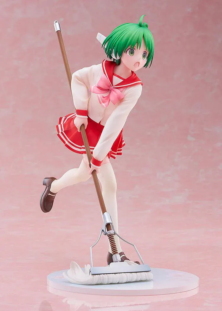 To Heart Multi 1/7 scale figure featuring Multi in her classic school uniform holding a mop in a cheerful cleaning pose
