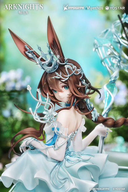 Arknights Amiya Blooms of Time Ver 1/7 scale figure featuring flowing teal dress and ornate crystalline staff.
