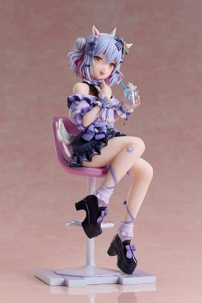 NoriPro Inuyama Tamaki Unicorn Jirai Style 1/7 Scale Figure sitting on chair holding drink