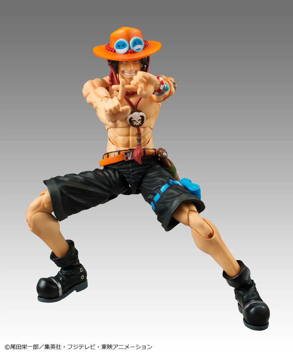 One Piece Variable Action Heroes Portgas D. Ace articulated action figure wearing his orange hat and black shorts